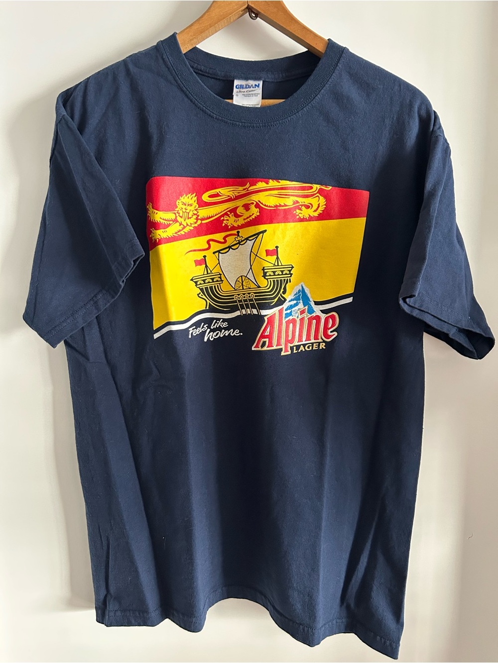Gildan Alpine Lager New Brunswick Flag Graphic Tee